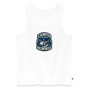 Campen ist mein Heimweg - Männer Premium Bio Tank Top - Weiß - Vorne - Michal (187cm)