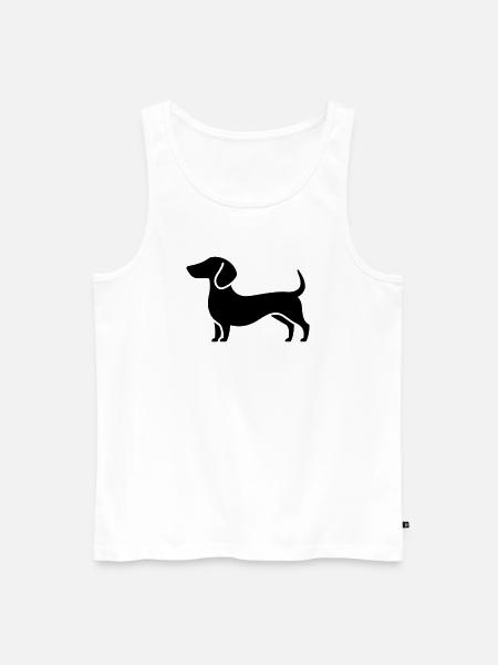dachshund - Men's Premium Organic Tank Top - white