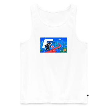 Floateers 2 - Débardeur bio Premium Homme - blanc - Devant - Michal (187cm)