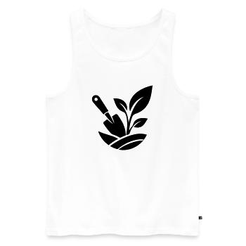 Gardening Shovel and Plants - Men's Premium Organic Tank Top - white - Front - Michal (187cm)