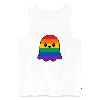 Esprit de la fierté arc-en-ciel - Débardeur bio Premium Homme - blanc - Devant - Michal (187cm)