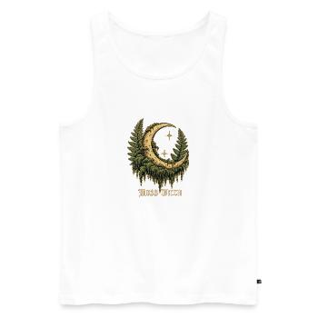 Dark Woodland Witch, Moss Witch Forest Goth Cresce - Men's Premium Organic Tank Top - white - Front - Michal (187cm)