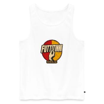 Futtitinni Sicilia Sicilian Flag Italian Island Pr - Men's Premium Organic Tank Top - white - Front - Michal (187cm)