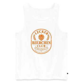  Bierliebhaber BIER-BIERCHEN saufen Urlaubsreise - Männer Premium Bio Tank Top - Weiß - Vorne - Michal (187cm)