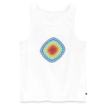 Orbe du Chaos – Attracteur Étrange - Débardeur bio Premium Homme - blanc - Devant - Michal (187cm)