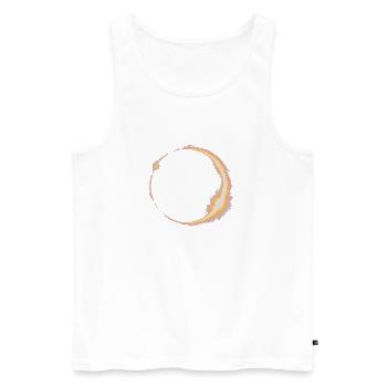 Éclipse solaire J’y étais le 12.08.2026 - Débardeur bio Premium Homme - blanc - Devant - Michal (187cm)