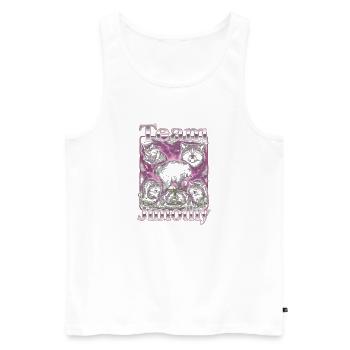 Jimothy Viraler Waschbär Lustiges Team Jimothy - Männer Premium Bio Tank Top - Weiß - Vorne - Michal (187cm)
