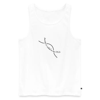 Angst-DNA-Helix - Männer Premium Bio Tank Top - Weiß - Vorne - Michal (187cm)