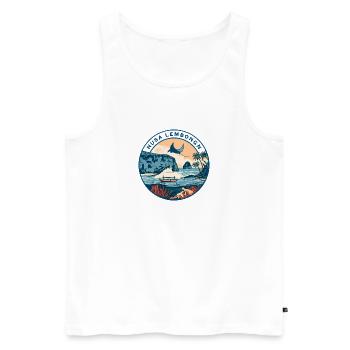 Flying Manta on Nusa Lembongan - Männer Premium Bio Tank Top - Weiß - Vorne - Michal (187cm)