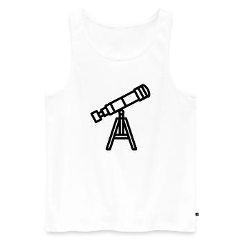 Teleskop - Männer Premium Bio Tank Top - Weiß - Vorne - Michal (187cm)
