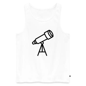 Teleskop - Männer Premium Bio Tank Top - Weiß - Vorne - Michal (187cm)