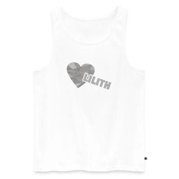 Herzchen Lilith - Männer Premium Bio Tank Top - Weiß - Vorne - Michal (187cm)