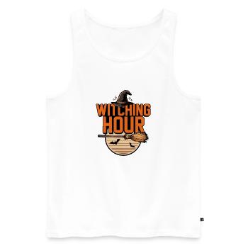 Witch Halloween – Witching Hour - Men's Premium Organic Tank Top - white - Front - Michal (187cm)