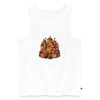 Capybara royale dans le Royaume du Désert - Débardeur bio Premium Homme - blanc - Devant - Michal (187cm)