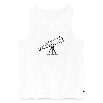 Telescope - Men's Premium Organic Tank Top - white - Front - Michal (187cm)