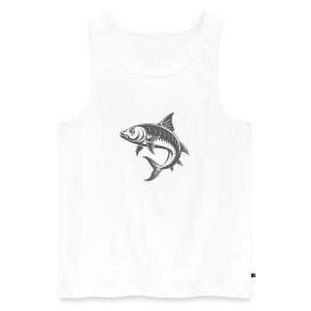 Tarpon Fish - Débardeur bio Premium Homme - blanc - Devant - Michal (187cm)