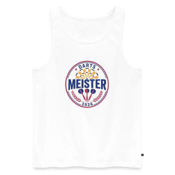 Darts Champion 2026, Winner Shirt, Hoodie, Cap, Bag - Men's Premium Organic Tank Top - white - Front - Michal (187cm)