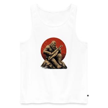  Hackbrett Dulcimer-Musiker Zupfinstrument - Männer Premium Bio Tank Top - Weiß - Vorne - Michal (187cm)