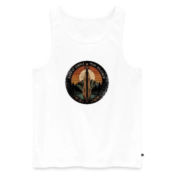 dulcimer dulcimer musician plucked instrument - Men's Premium Organic Tank Top - white - Front - Michal (187cm)