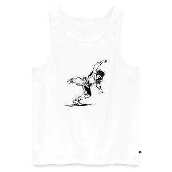 Breakdancers - Débardeur bio Premium Homme - blanc - Devant - Michal (187cm)