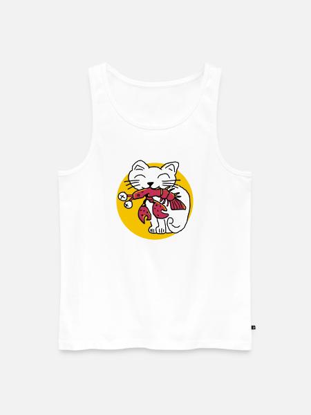 CancerCat - Männer Premium Bio Tank Top - Weiß