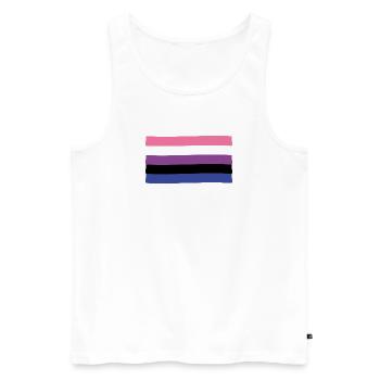 Drapeau de la fierté genderfluid - Débardeur bio Premium Homme - blanc - Devant - Michal (187cm)