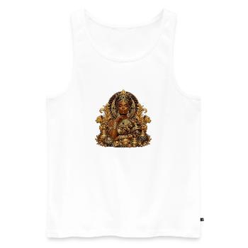 Golden Queen of Jewels - Men's Premium Organic Tank Top - white - Front - Michal (187cm)