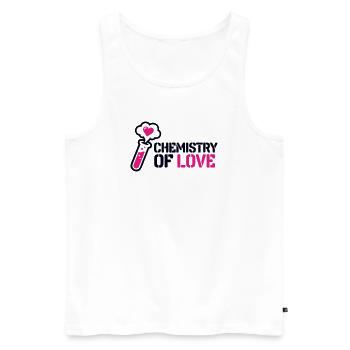 Chemie Liebe Kolben Icon - Männer Premium Bio Tank Top - Weiß - Vorne - Michal (187cm)