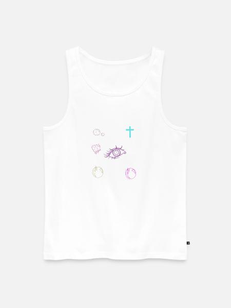 Auge Bibel Kreuz - Männer Premium Bio Tank Top - Weiß