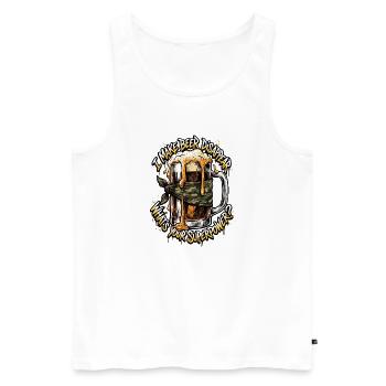 Ich Lasse Bier Verschwinden Craft Beer - Männer Premium Bio Tank Top - Weiß - Vorne - Michal (187cm)