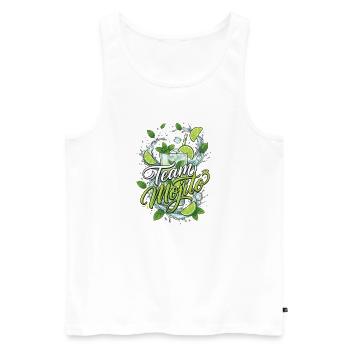 Bachelor Party Mojito Cocktail Bartender - Men's Premium Organic Tank Top - white - Front - Michal (187cm)