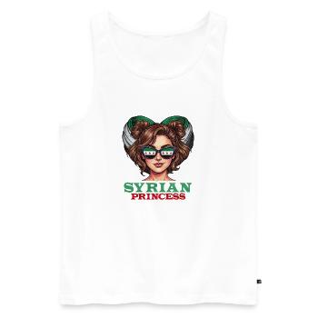 Illustration de princesse syrienne - Débardeur bio Premium Homme - blanc - Devant - Michal (187cm)