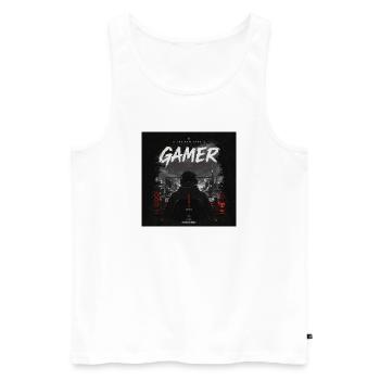 66059ea9-a9ff-4cad-98c7-b7805507dffe - Männer Premium Bio Tank Top - Weiß - Vorne - Michal (187cm)