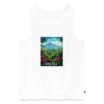 Costa Rica Tropische Landschaft Abenteuer - Männer Premium Bio Tank Top - Weiß - Vorne - Michal (187cm)