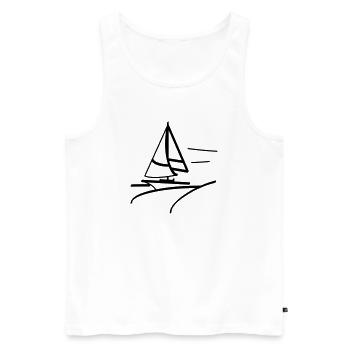 Schnelles Segelboot - Männer Premium Bio Tank Top - Weiß - Vorne - Michal (187cm)