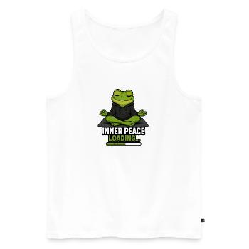 Inner peace loading - Männer Premium Bio Tank Top - Weiß - Vorne - Michal (187cm)