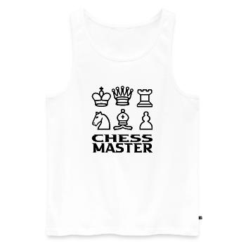 Schachmeister - Männer Premium Bio Tank Top - Weiß - Vorne - Michal (187cm)