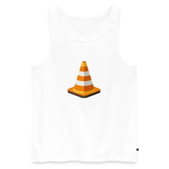 Verkehrskegel - Männer Premium Bio Tank Top - Weiß - Vorne - Michal (187cm)