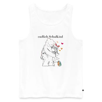Schulanfang - Männer Premium Bio Tank Top - Weiß - Vorne - Michal (187cm)