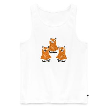 Funny Halloween Cat Ghost Funny Halloween Cat - Männer Premium Bio Tank Top - Weiß - Vorne - Michal (187cm)