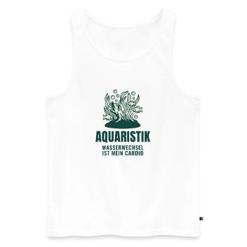 Aquaristik Wasserwechsel Ist Mein Cardio Aquarium - Männer Premium Bio Tank Top - Weiß - Vorne - Michal (187cm)