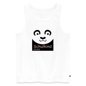Schulkind 2026 - Männer Premium Bio Tank Top - Weiß - Vorne - Michal (187cm)
