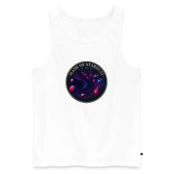 Sternennebel - Männer Premium Bio Tank Top - Weiß - Vorne - Michal (187cm)