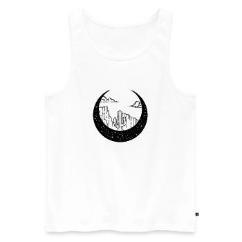 Canyon in der Mondsichel - Männer Premium Bio Tank Top - Weiß - Vorne - Michal (187cm)