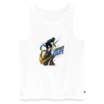 Elektrostart-Radfahrer - Männer Premium Bio Tank Top - Weiß - Vorne - Michal (187cm)