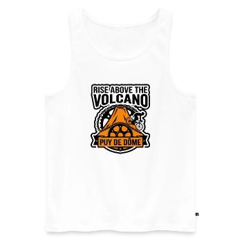 Rise Above Puy de Dôme Cycling - Men's Premium Organic Tank Top - white - Front - Michal (187cm)