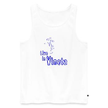 Live in Vineta - Männer Premium Bio Tank Top - Weiß - Vorne - Michal (187cm)