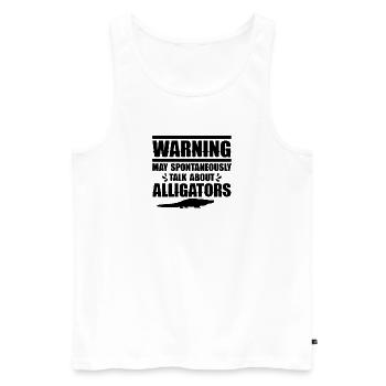 Alligator Reptil - Männer Premium Bio Tank Top - Weiß - Vorne - Michal (187cm)