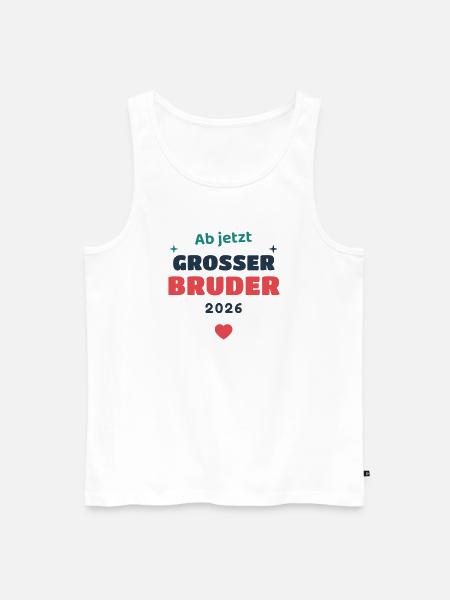 Einschulung 2026 Bruder - Schulkind Geschenk Schul - Männer Premium Bio Tank Top - Weiß