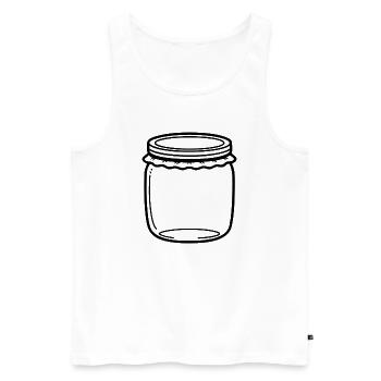 Jam Jar Gliederung - Männer Premium Bio Tank Top - Weiß - Vorne - Michal (187cm)